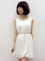 シフォンストライプワンピース