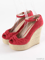 リボンエンドウエッジソール