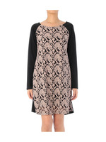 配色レースAラインワンピース