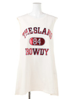 L9444ROWDYカレッジロゴノースリOP