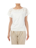 [S]切り替えレースカットソー