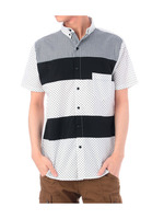 クレイジーパターンドット半袖シャツ