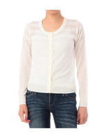 シャドーボーダーUネックカーディガン