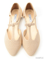 スタッズフラットシューズ