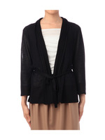 ノーボタンリブニットカーディガン