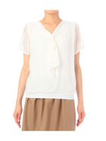 プリーツボウタイシフォンプルオーバー