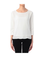 異素材MIXホールラインカットソー