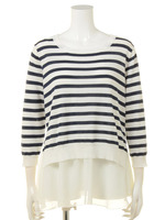 BORDER KNIT PULLOVER