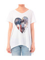 USAスパンコールハートTシャツ