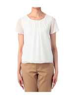 [S]シフォン重ねシンプルプルオーバー