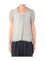 ギンガムチェックパフ袖ブラウス