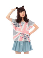 シフォンロゴ×フラッグモチーフカットソー