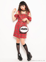 スカラップタータンチェックワンピース