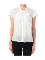 フリルボウタイブラウス