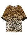 レオパードプリントシルクブラウス
