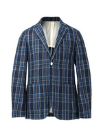 ヴィンテージフォギーダイリネンチェックジャケット