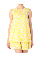 花柄Aラインブラウス