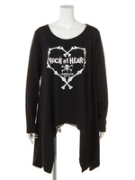 【LOVERSROCK】ROCKatHEART変形カットソー