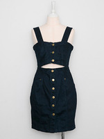 ストレッチデニムジャンパースカート