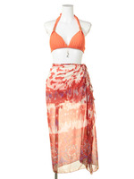 パレオ付きビキニ 3点セット