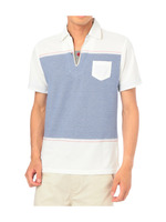 ボーダーミックスポロカットソー