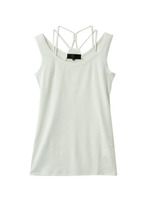 [L]クロスストラップラメタンクトップ