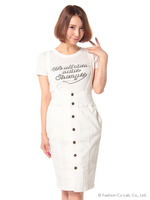 【R】サス付デニムペンシルスカート