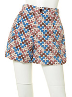 デシンジオメトリック柄ショートパンツ