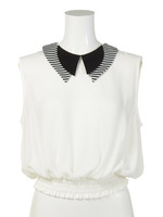 【FEMININE】ユニークカラーシャーリングTOPS