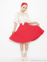 エンボスフレアスカート