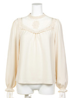 【an another angelus】レースヨークスタンドカラー長袖POBL