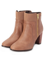 2トーンZIPショートブーツ