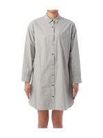 ピンストライプシャツワンピース