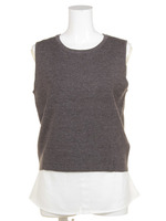 総針ノースリトップス+インナーキャミset