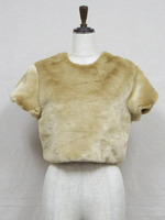 ショートフェイクファートップス