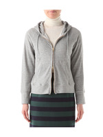 ラメミックス裏毛ジップアップパーカ