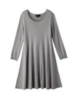 [L]シルク混サーキュラーニットワンピース
