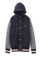 【X-girl x CHAMPION】REVERSE WEAVE(R) BUTTON HOODIE