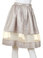 オーガンジーラインフレアスカート