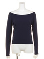 オフショルシンプルニットTOP
