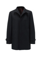 カシミヤ混メルトンイタリアンカラーショート着丈コート