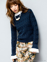 シャツレイヤードニット