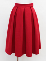 タックミモレ丈スカート