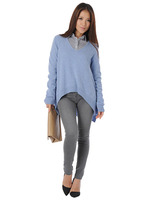 ヘムレディーVネックニットトップス