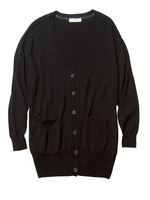 PJ/洗えるウールVネックルーズカーデ