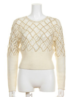 配色ニットプルオーバー