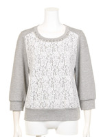 裏毛×レースTOPS　　　　　　　　　　