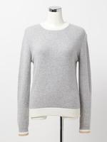 キャッシュアンゴラ配色プルオーバー