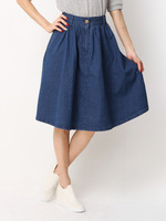 DENIMフレアスカート