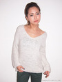 volume mix knit pullover